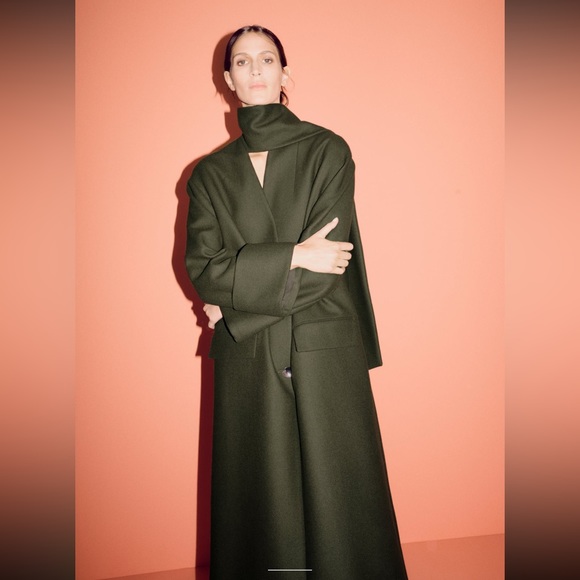 ZARA MANTECO WOOL SCARF COAT - Picture 3 of 9